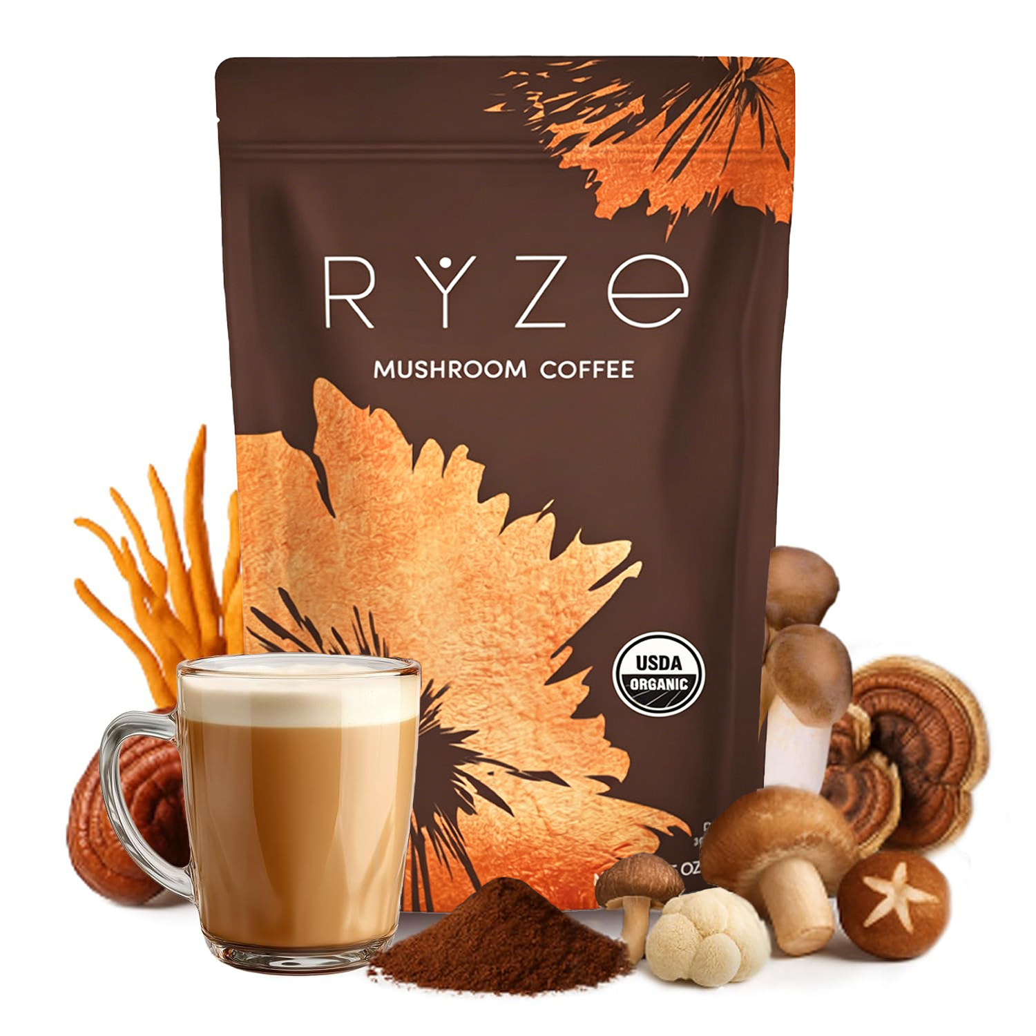 Lion Mane Mushroom - Organic Mushroom Powder Supplement for Coffee