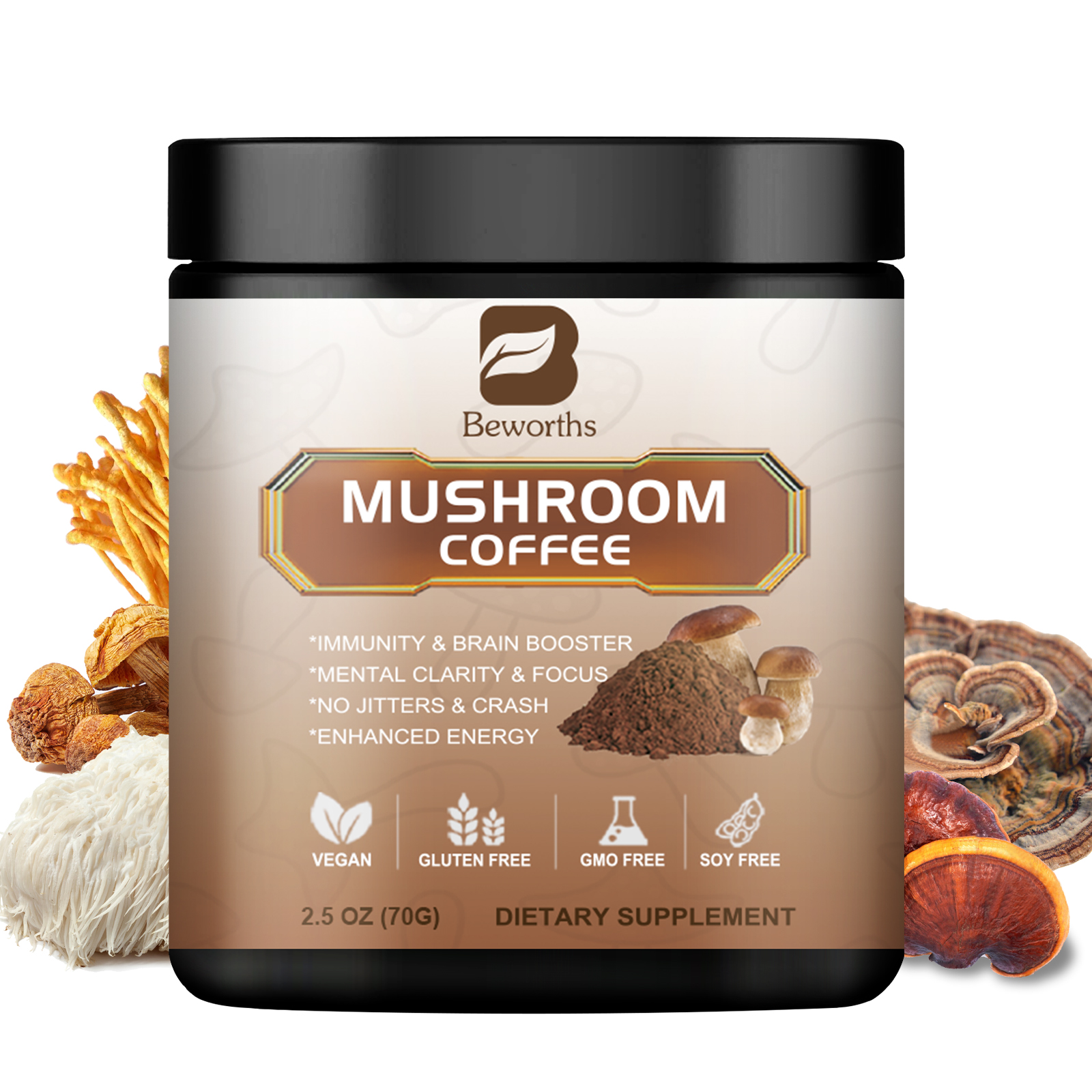 Lion Mane Mushroom - Organic Lion Mane Mushroom Coffee with