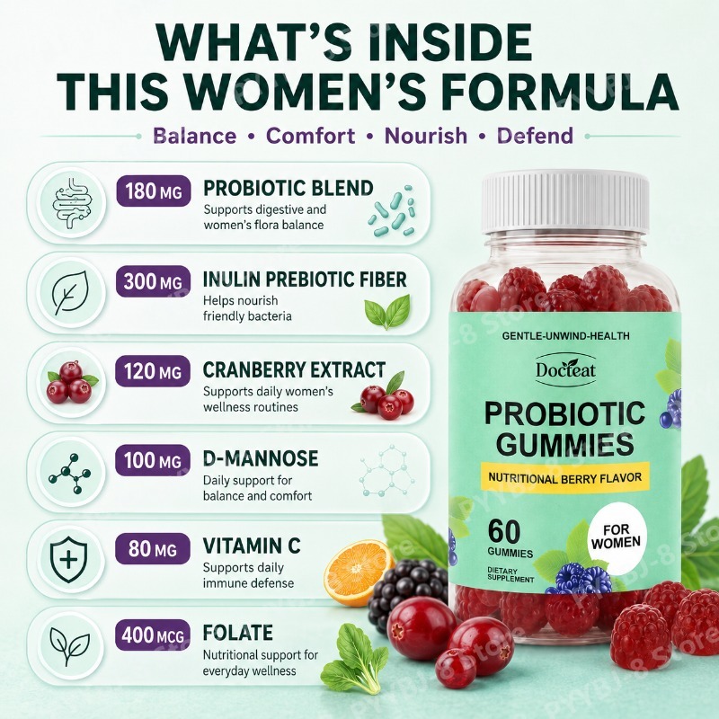 Women Probiotic Gummies 60 Cou - Probiotics Women Health recension och pris