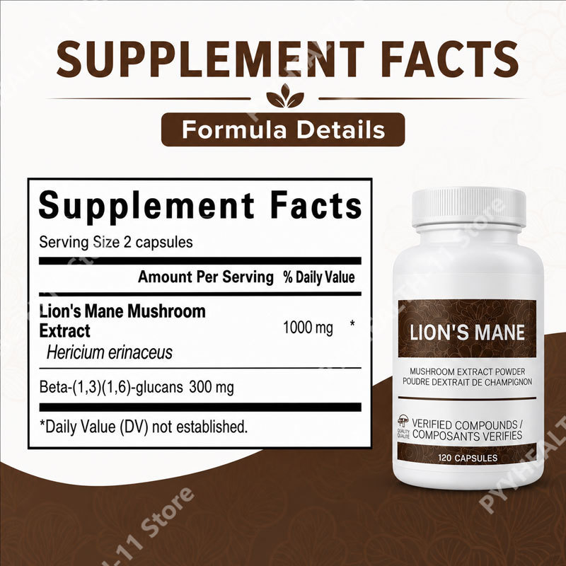 Lion’s Mane Mushroom Capsules  - Lion Mane Mushroom recension och pris