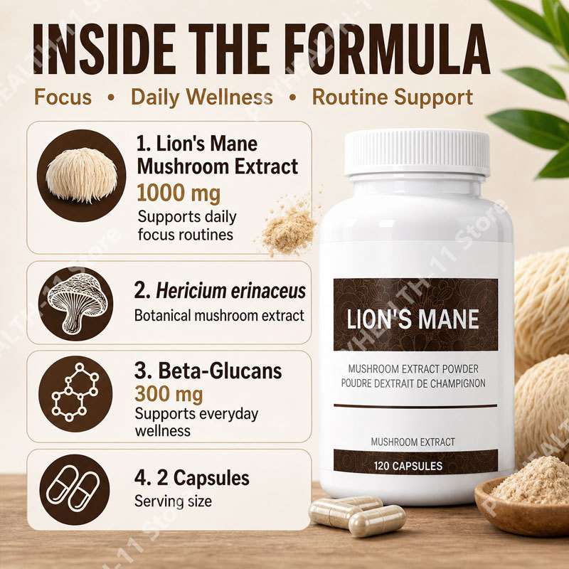 Lion’s Mane Mushroom Capsules  - Lion Mane Mushroom recension och pris