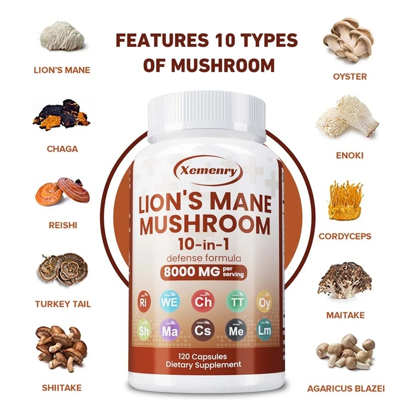 Lions Mane Supplement Capsules - Lion Mane Mushroom recension och pris