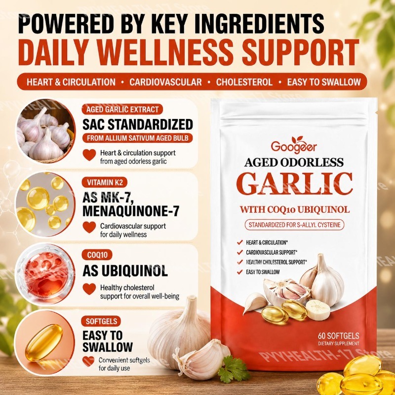 Goodger Aged Odorless Garlic S - Coq10 Ubiquinol Softgel recension och pris