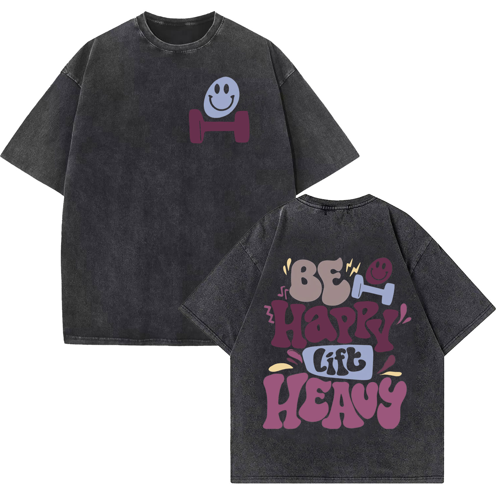 Vintage Acid Washed Distressed - Nutrition Fitness Gym recension och pris