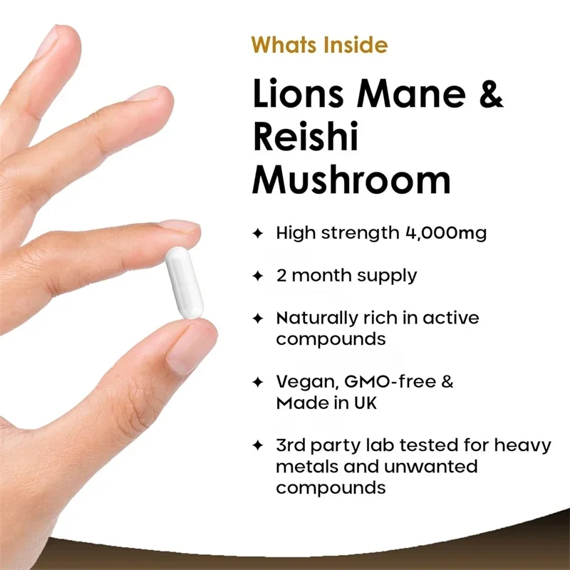 Lions Mane & Reishi Mushroom 4 - Lion Mane Mushroom recension och pris