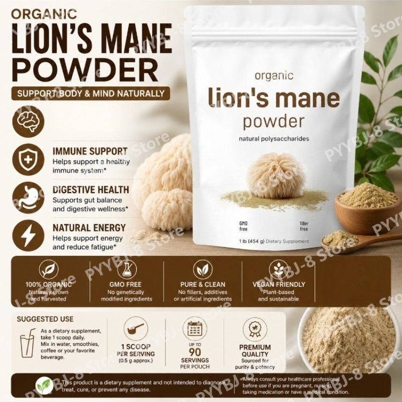 Organic Lion's Mane Mushroom P - Lion Mane Mushroom recension och pris