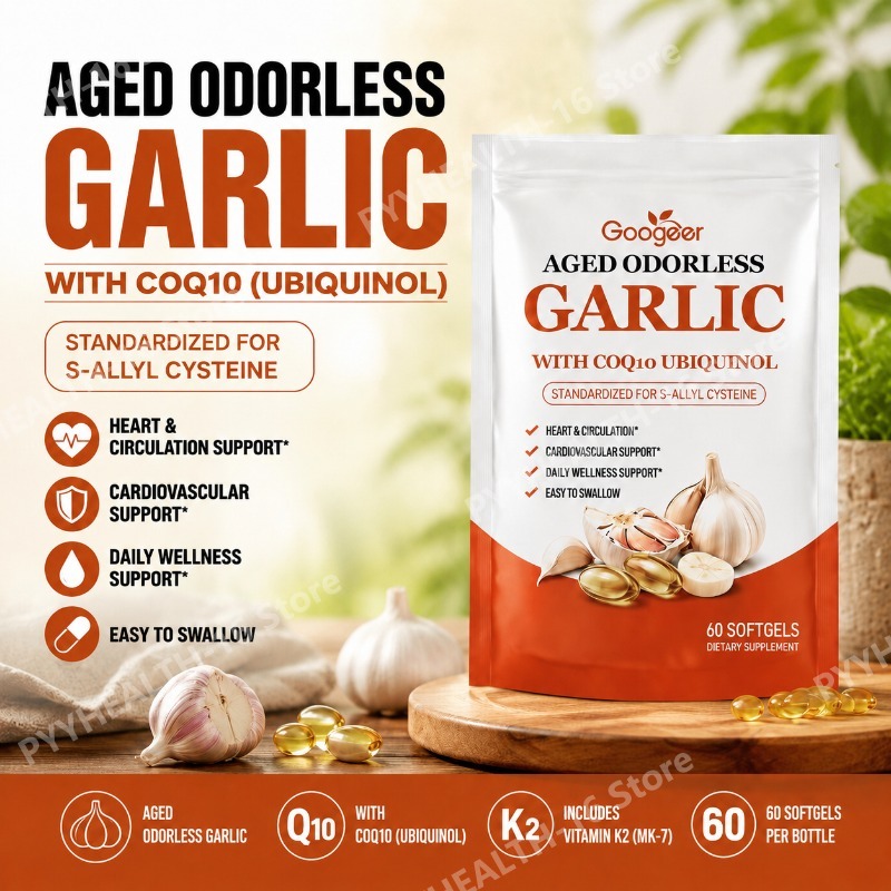 Googeer Aged Odorless Garlic S - Coq10 Ubiquinol Softgel recension och pris