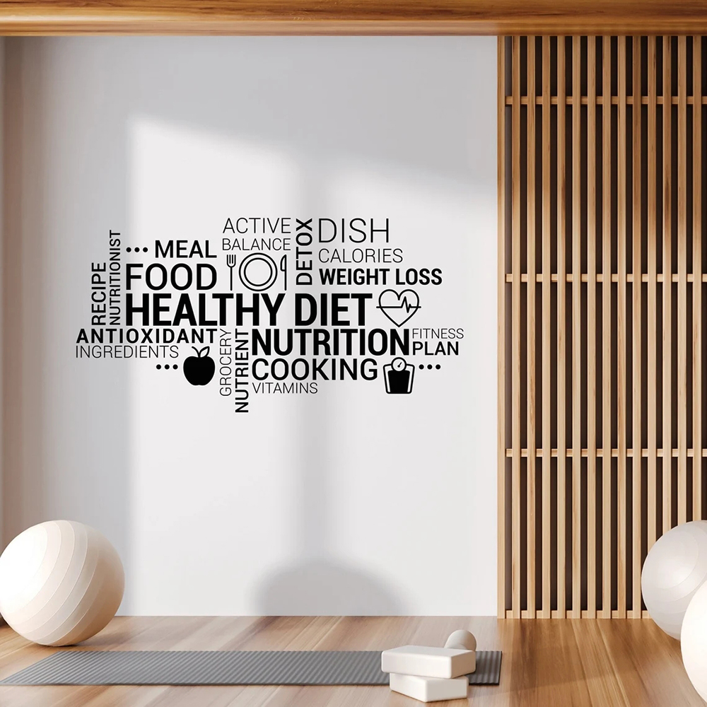 Inspiring Healthy Eating Vinyl - Nutrition Fitness Gym recension och pris